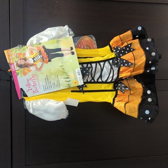 Rubie's Yellow & Black Butterfly Costume for Kids NWT Size M 8-10 - Picture 2 of 5